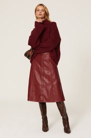 Ruby Faux Leather Skirt by Sweet Baby Jamie