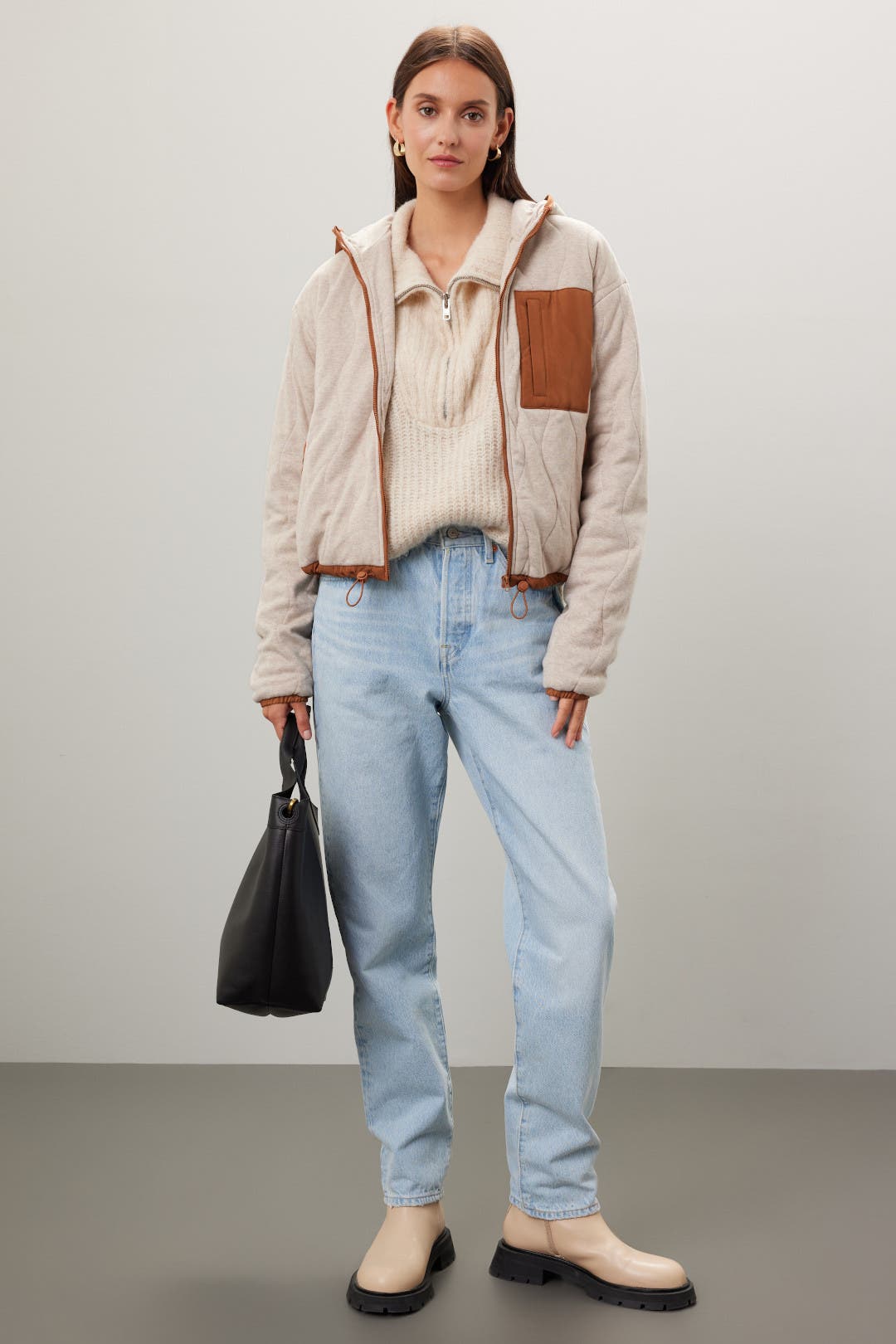 Quilted Zip Up Coat by Spiritual Gangster | Rent the Runway