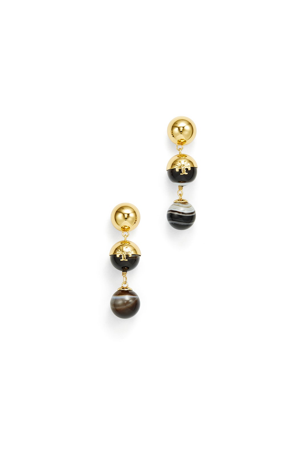 Logo Bead Linear Earrings by Tory Burch Accessories