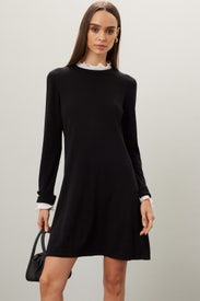 Ruffle Collar Sweater Dress by CeCe