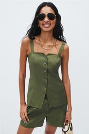 Button Front Tank by Derek Lam 10 Crosby x RTR