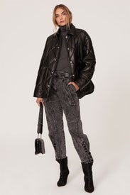 Shirin Quilted Leather Coat by Iro