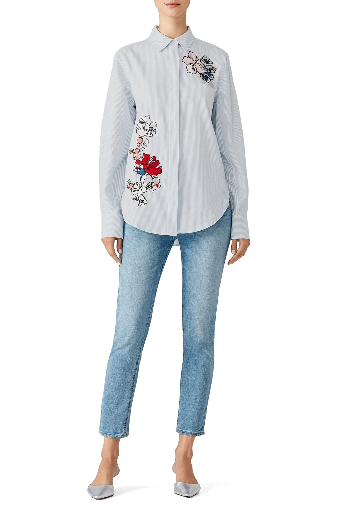 Embroidered Floral Button Down by Jason Wu 0