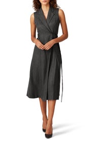 Pinstripe Suiting Trench Dress by Jason Wu