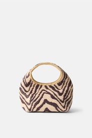 Zebra Raffia Bag by Loeffler Randall