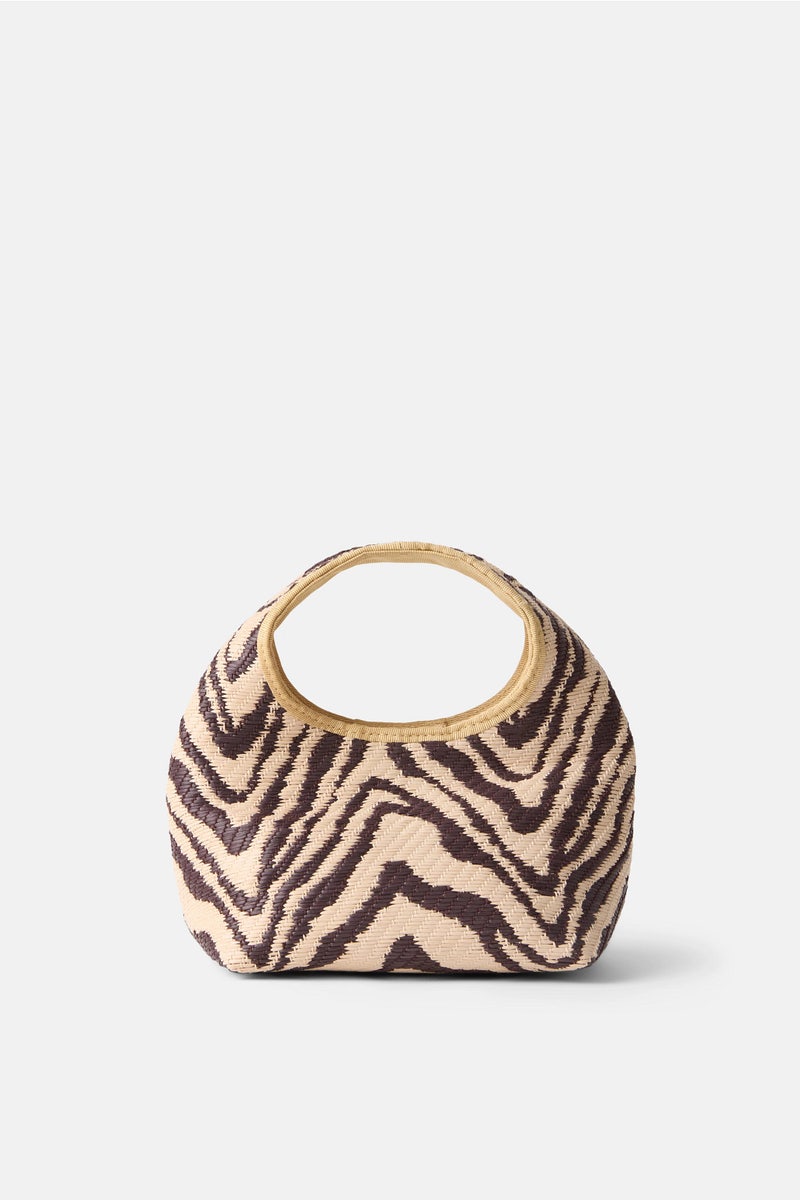 Zebra Raffia Bag by Loeffler Randall - Photo 0