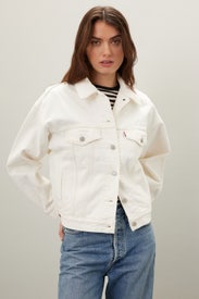90s White Trucker Jacket by Levi's