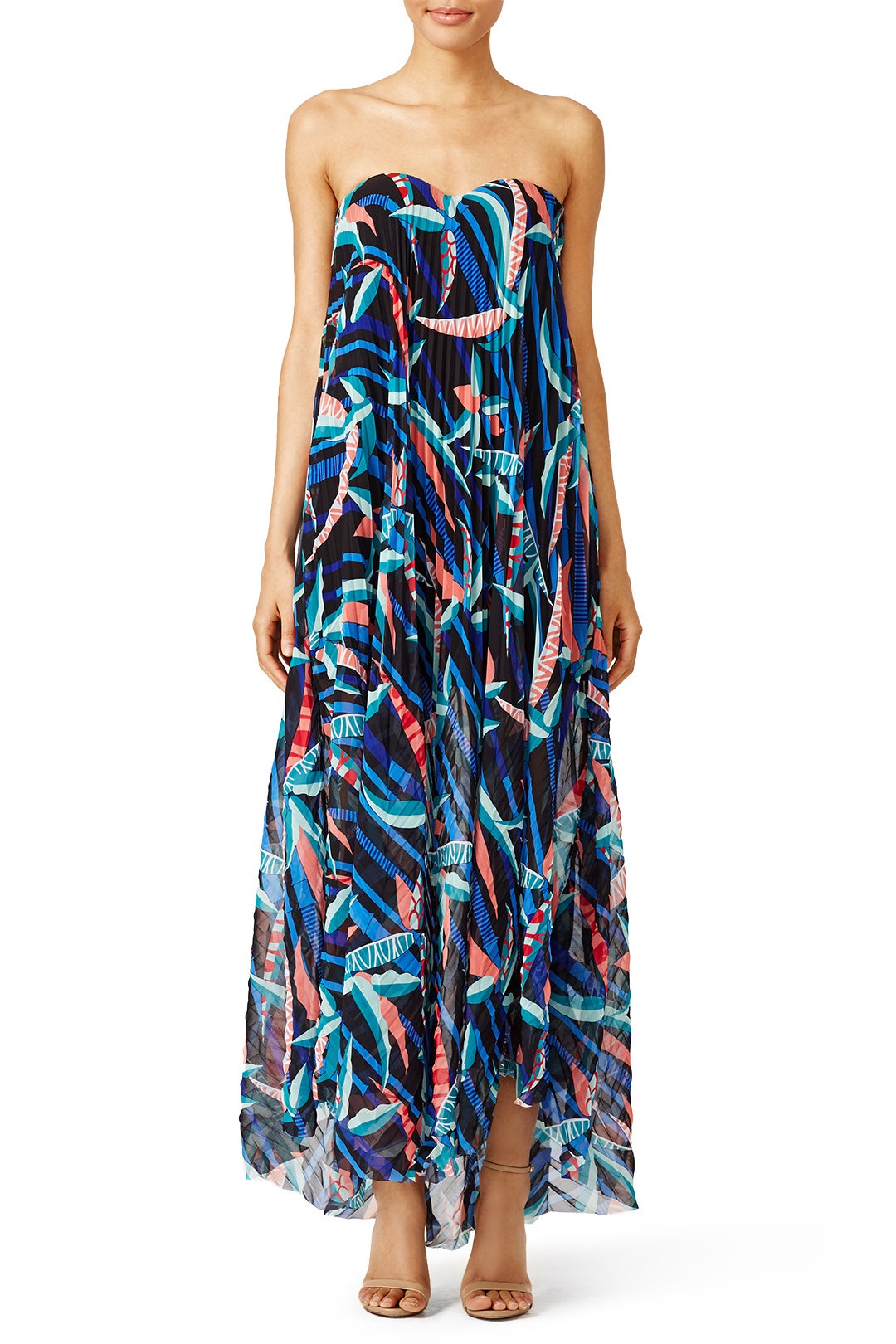 Wind Ribbon Strapless Maxi by MSGM 0