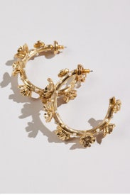 Flower Hoop Earrings by Oscar de la Renta