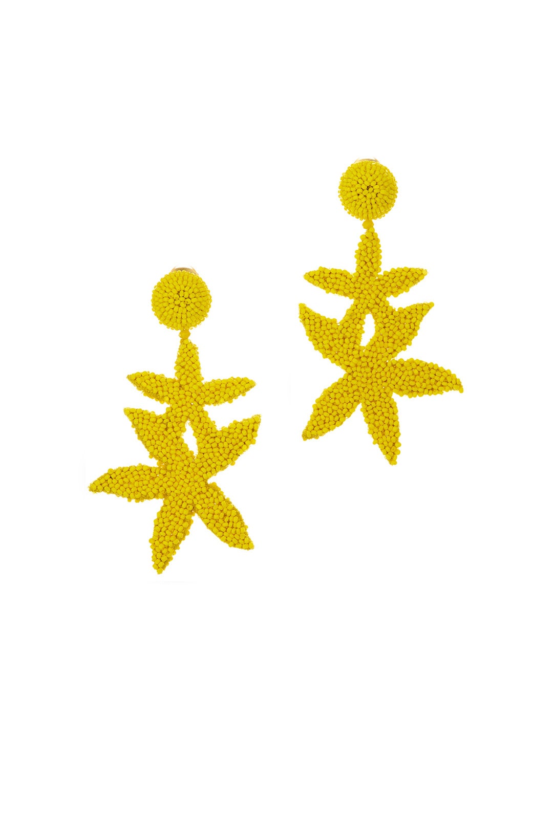 Yellow Double Starfish Earrings by Oscar de la Renta