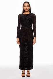 Helena Long Sleeve Ruched Maxi Gown by Suboo