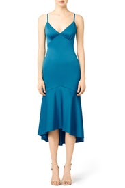 Teal Flounce Dress by Theia