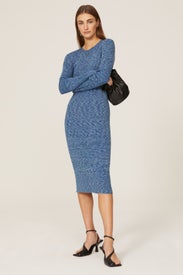 Combed Cotton Knit Dress by Tibi