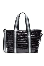 Black Patent Wingman Bag by Think Royln