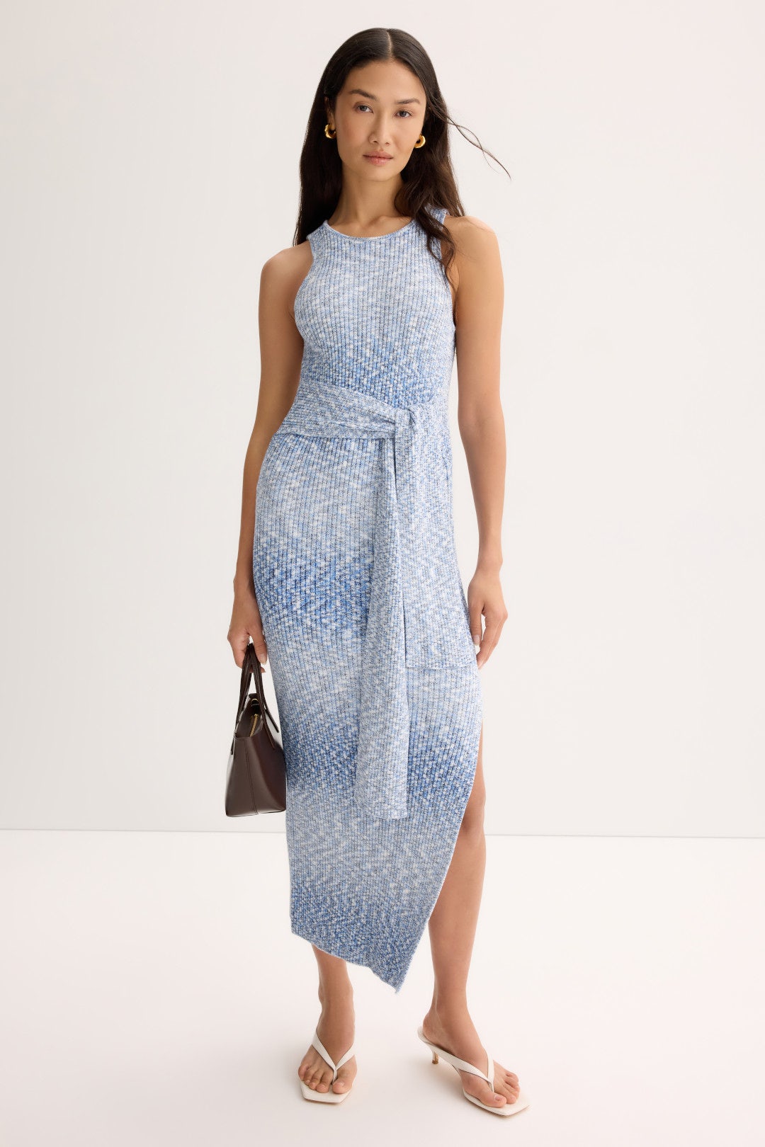 Penny Racer Tie Front Midi Dress by Toccin 0