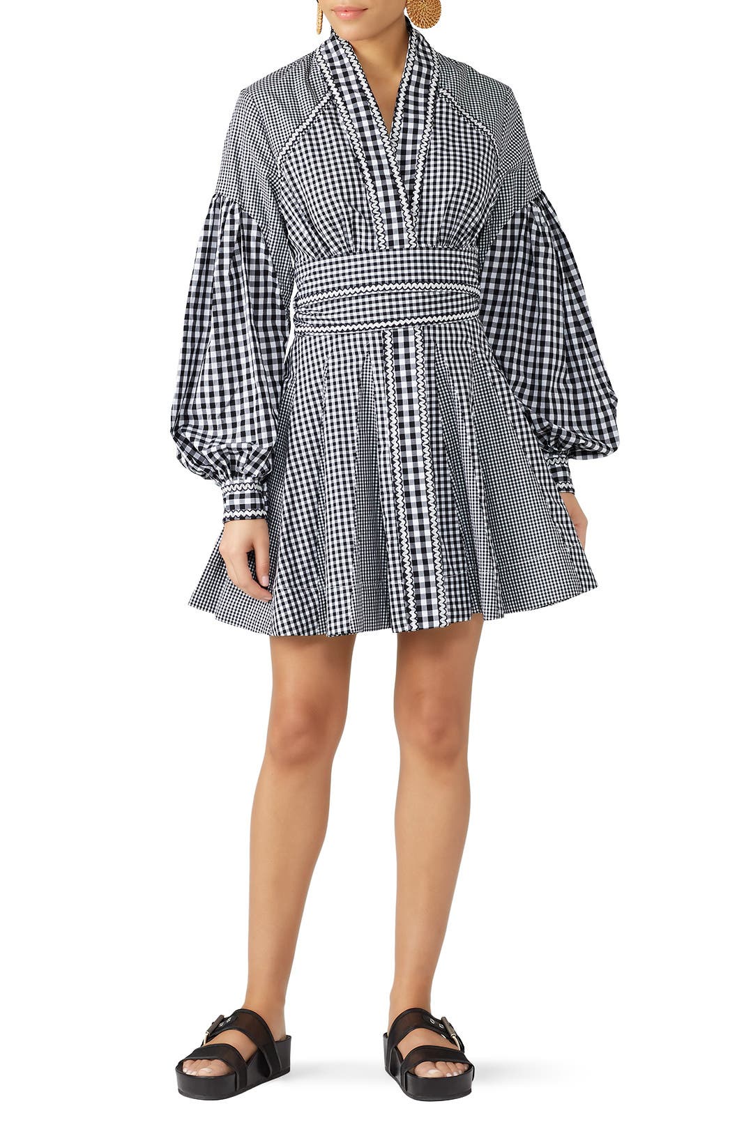 acler black and white dress Acler Droxford Two-Tone Midi Dress