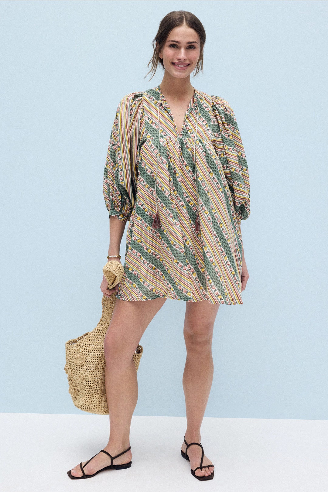 Daisy Striped Floral Dress by MILLE 0