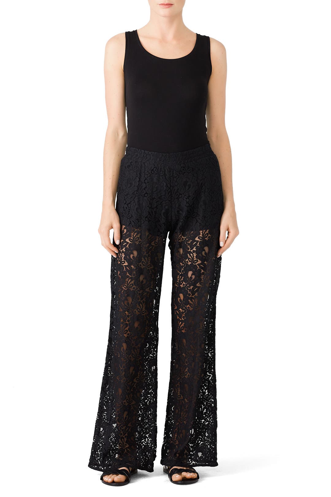 Sallie Black Lace Pants by PINKO | Rent the Runway