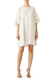 White Ruffle Shift by See by Chloé