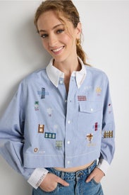 Claira Embroidered Button Down Top by Sea New York