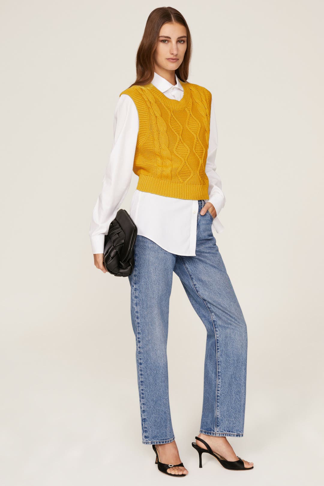 Cable Knit Sweater Vest by 525 America | Rent the Runway