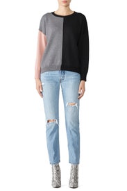 Colorblock Crew Neck Sweater by Fuzzi