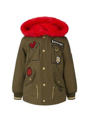 Kids Hooded Parka Jacket by Little Marc Jacobs