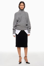 Cable Knit Pencil Skirt by Lauren Ralph Lauren