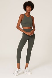 Green Wunder Train Long Line Bra by Lululemon