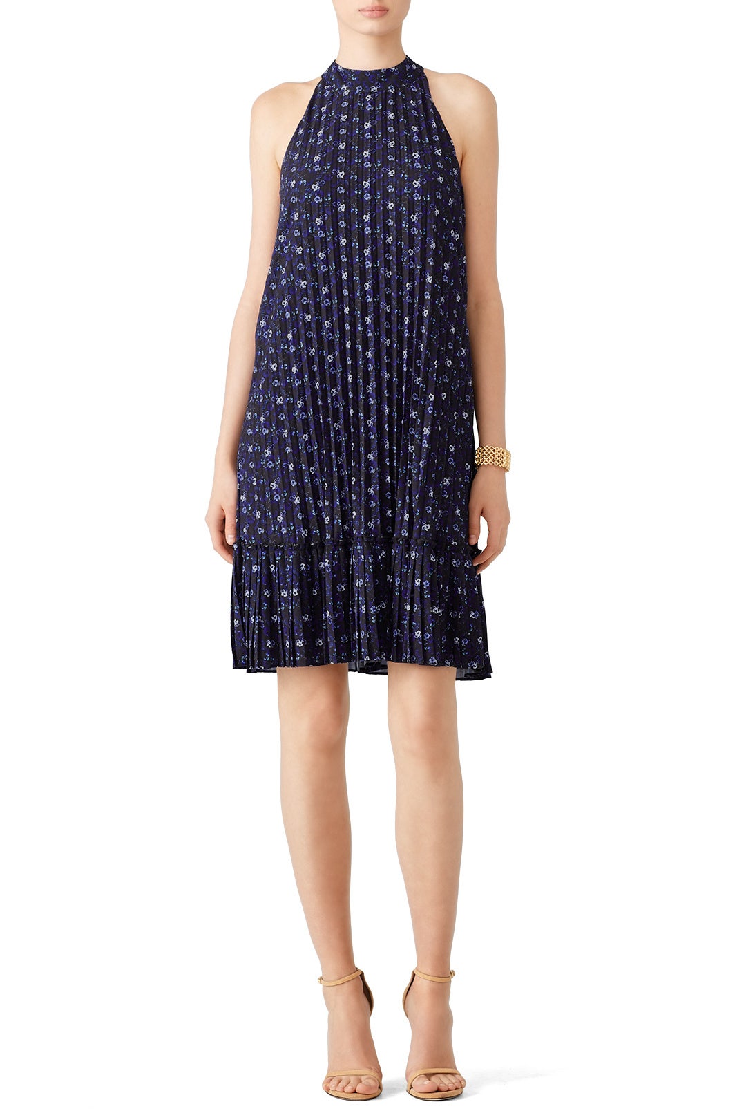 Mixed Blue Floral Dress by Nicole Miller | Rent the Runway