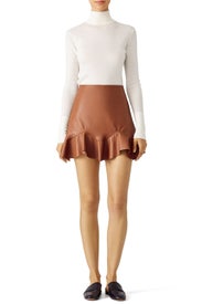 Faux Leather Skirt by Rebecca Taylor NYC