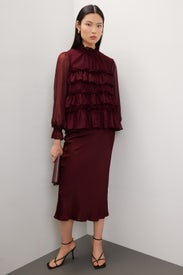 Burgundy Ruffle Top by Adam Lippes x RTR