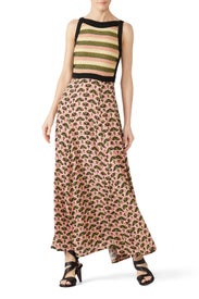 Abstract Printed Midi Dress by Aldomartins