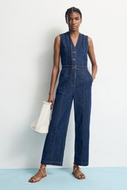 Denim Giselle Jumpsuit by FAHERTY BRAND