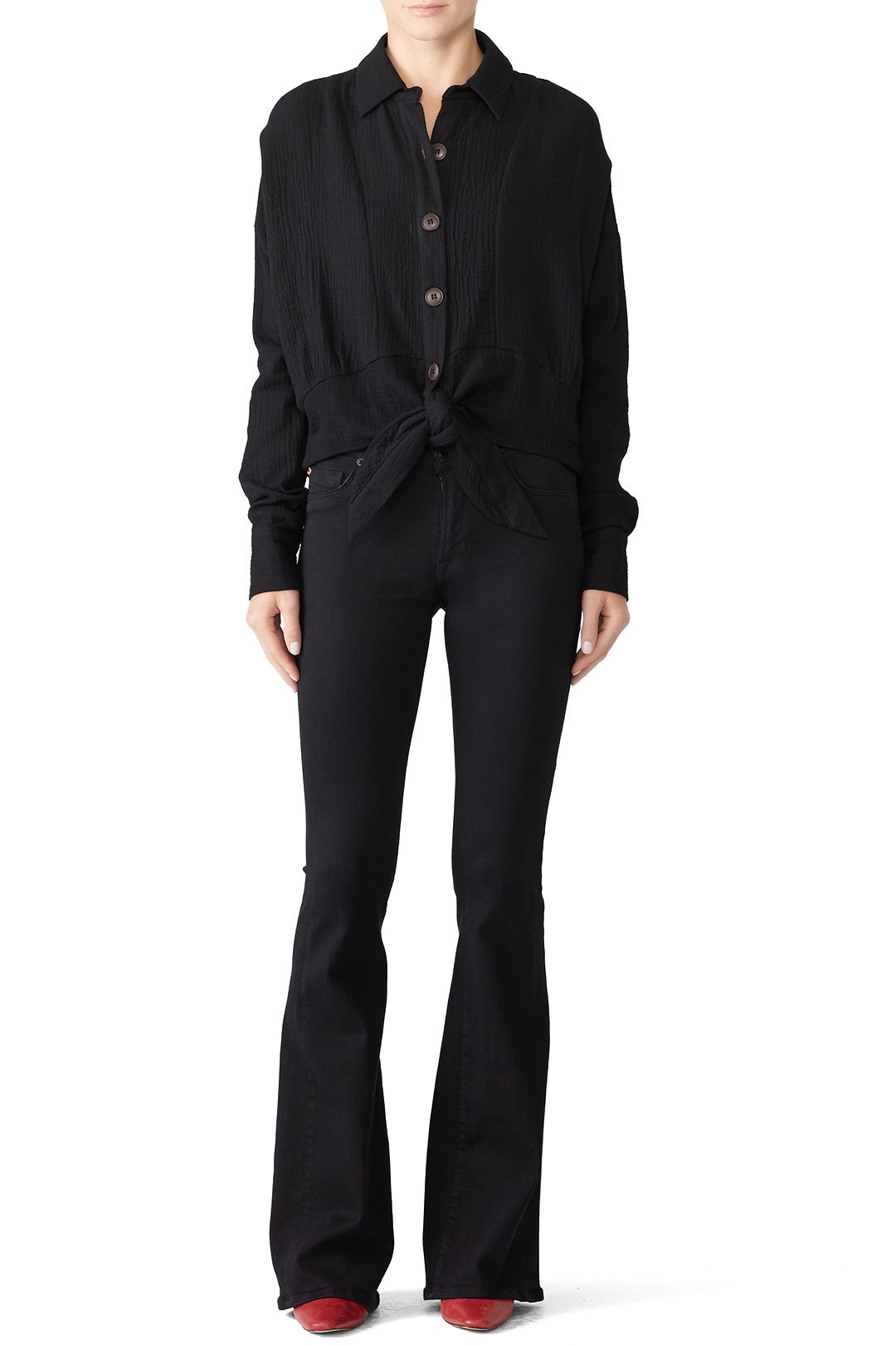 Sunstreaks Tie Front Shirt by Free People 0