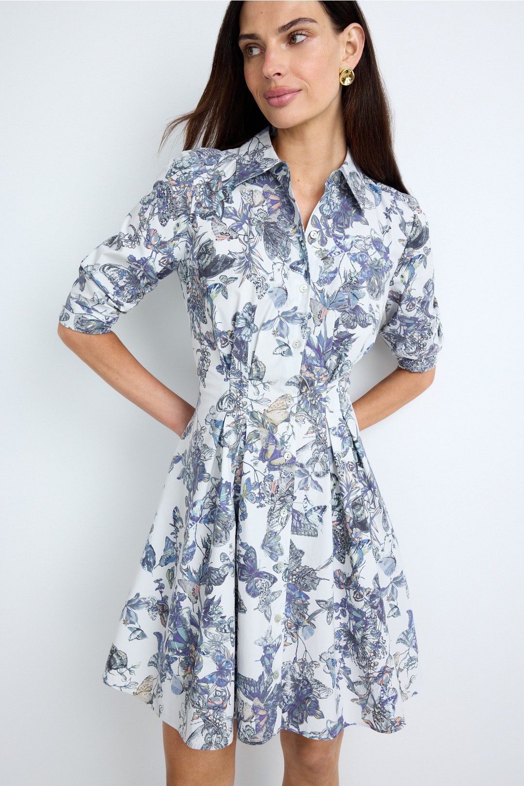 Journi Pintuck Short Dress by L'agence 0
