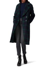 Plaid Wool Raglan Coat by Avec Les Filles