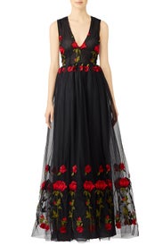 Red Rose Cake Dress by Alcoolique