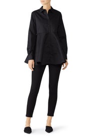 Black Tiered Button Down by Co
