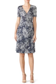 Navy Flare Wrap Dress by Diane von Furstenberg