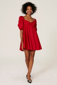 Beau Satin Puff Sleeve Dress by kate spade new york