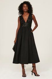 Sequin Top Midi Dress by LDT