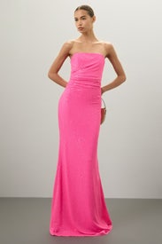 Pink Sequin Maxi Dress by NISSA