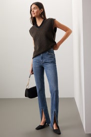 Colleen Split Hem Jeans by PISTOLA
