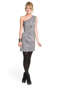 Silver Sensation One Shoulder Dress by Shoshanna