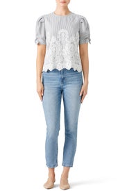 Eyelet Juniper Top by Saylor