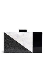 Black Geometric Resin Minaudiere by Sondra Roberts