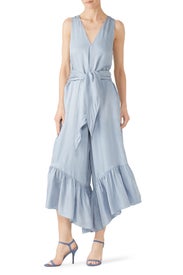 Ruffle Hem Jumpsuit by Tibi