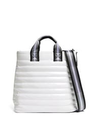 White Patent Editor Bag by Think Royln
