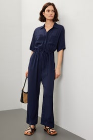 Navy Short Sleeve Jumpsuit by Thakoon x RTR